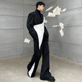 Men's Asymmetrical Wide-Leg Suit
